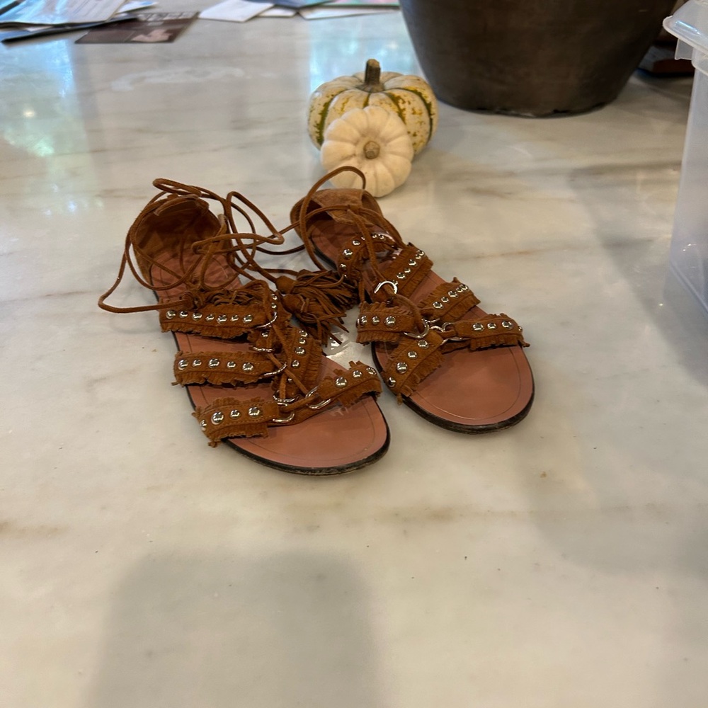 Altuzarra Brown Studded Women's Sandals- size 38 - slightly worn sandals.